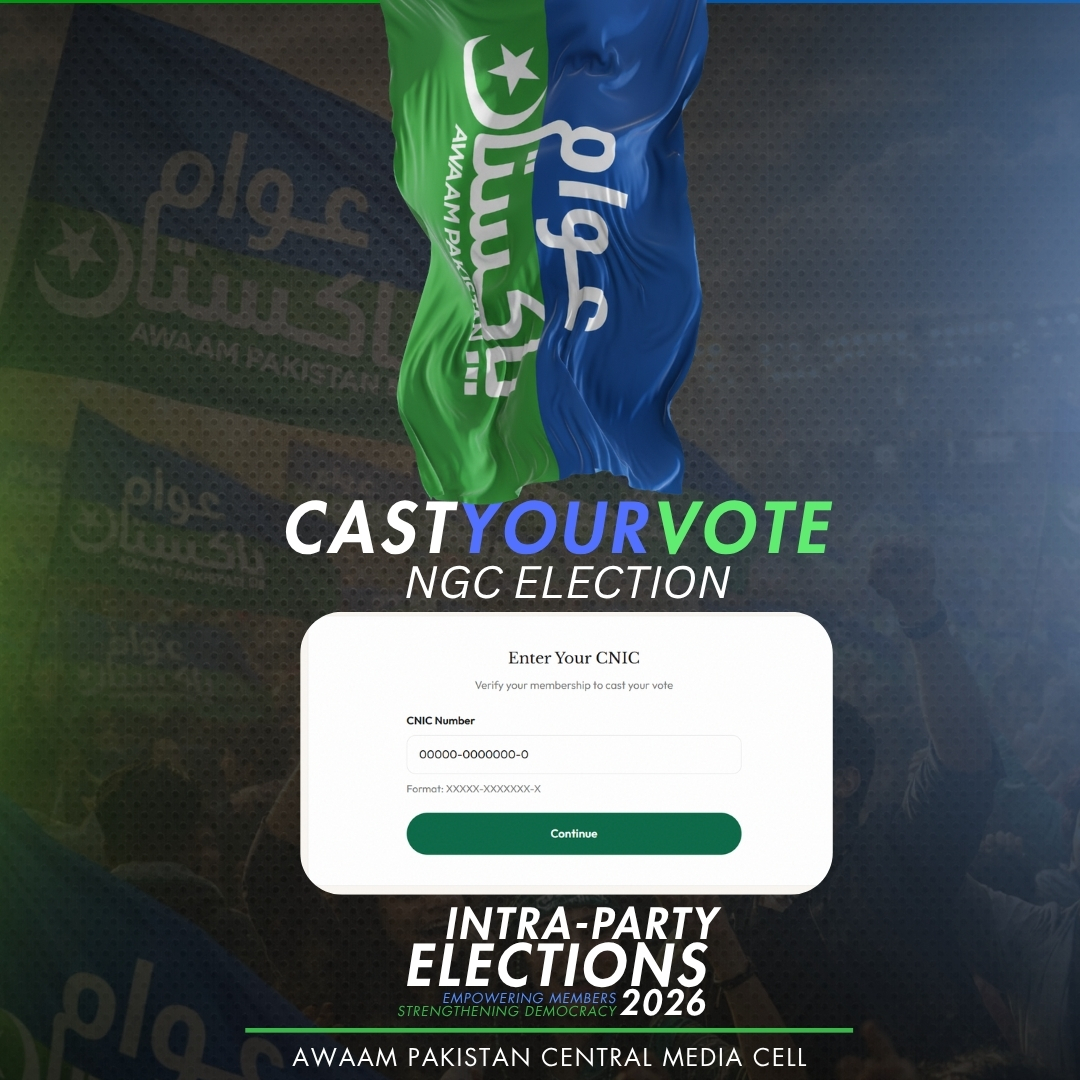 Voting for Awaam Pakistan National General Council Begins